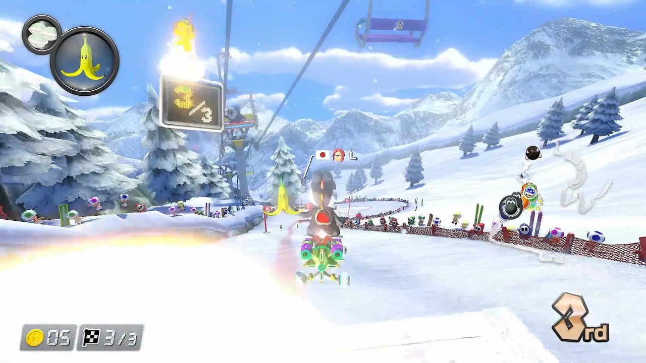 ボムの爆風の上の方は意外と判定が甘いです【MK8DX #586】