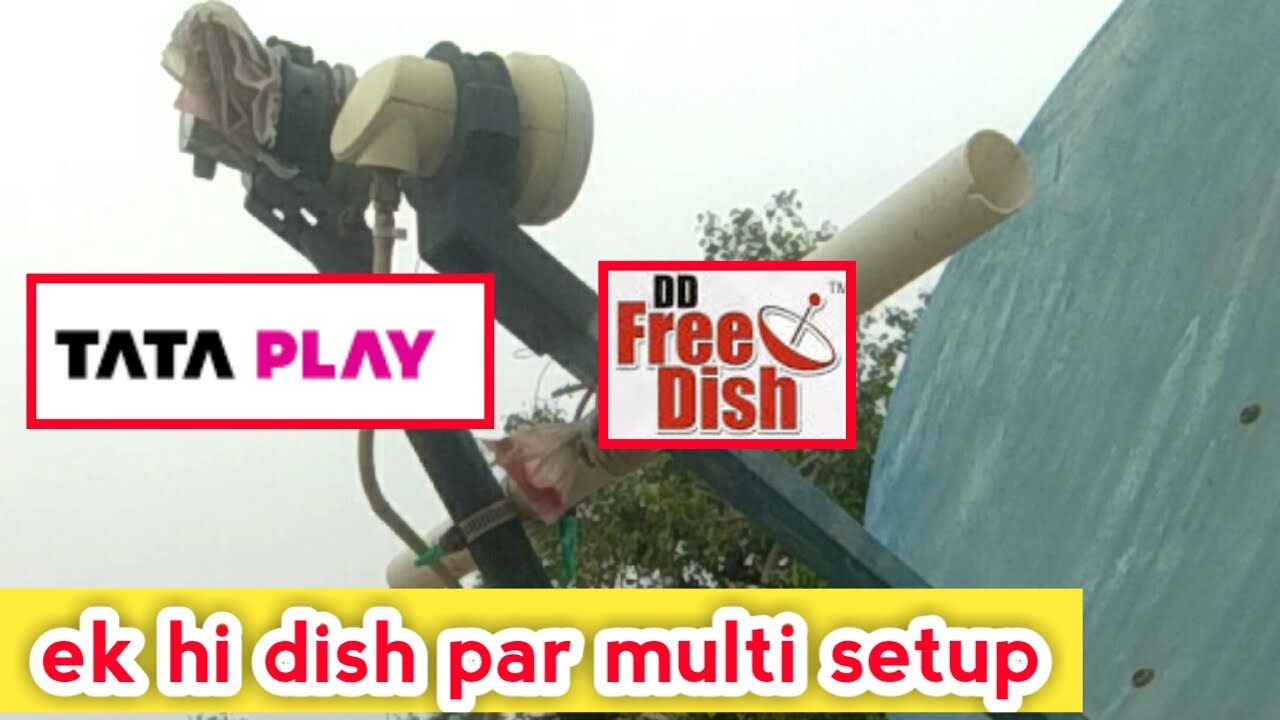Multi lnb in one dish | multi dish setting | multi lnb setup | tata play dd free multi setup