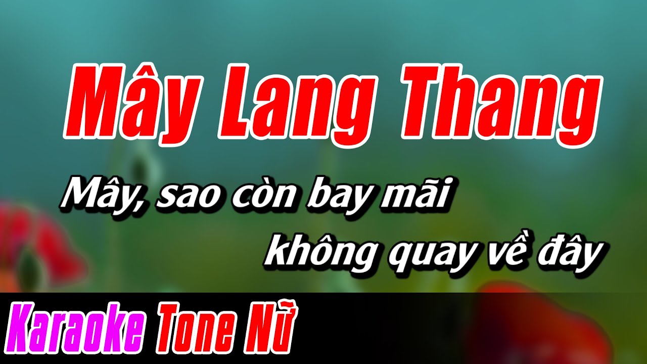 Mây Lang Thang Karaoke Tone Nữ | Karaoke Nhạc Sống Cover Dễ Hát Mới Nhất NBP. Music