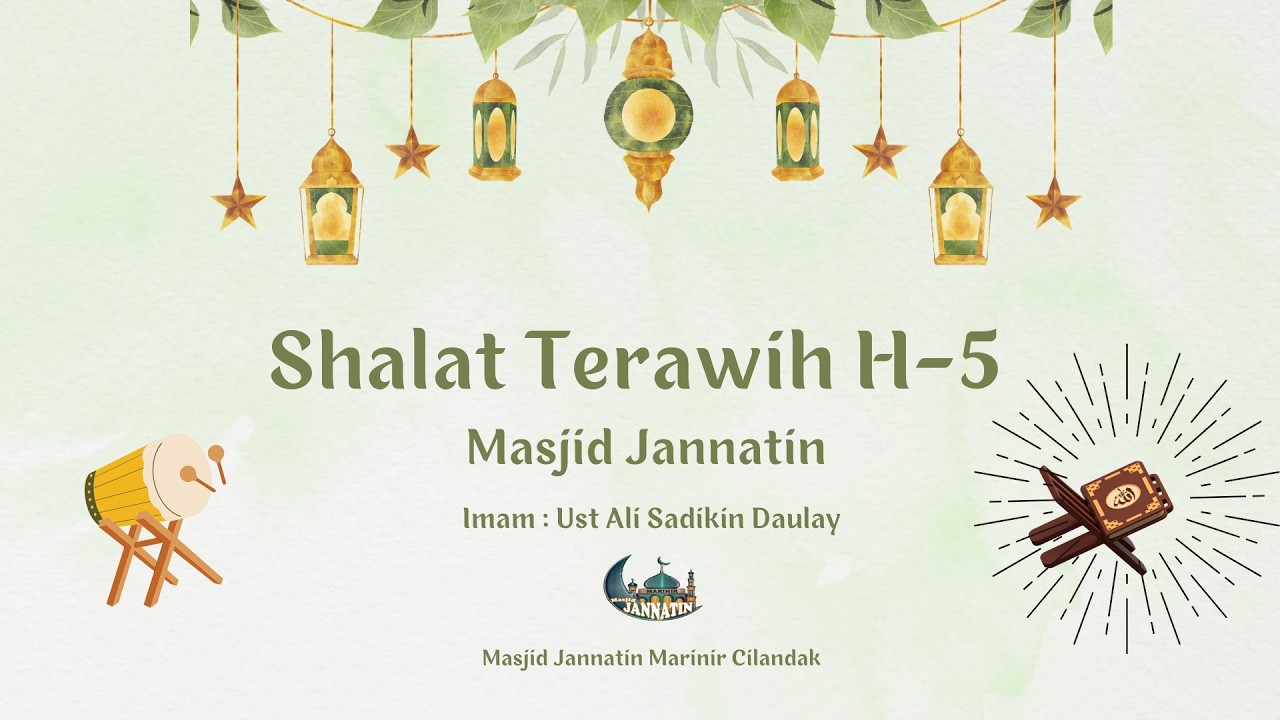 Siaran Langsung Terawih Hari Kelima Bersama : ( Ust Ali Sadikin Daulay)