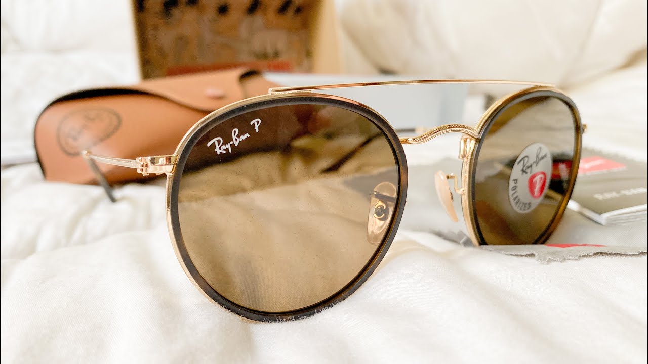 Ray-Ban Round Double Bridge Polarized - RB3647N 001/57 / Unboxing ASMR