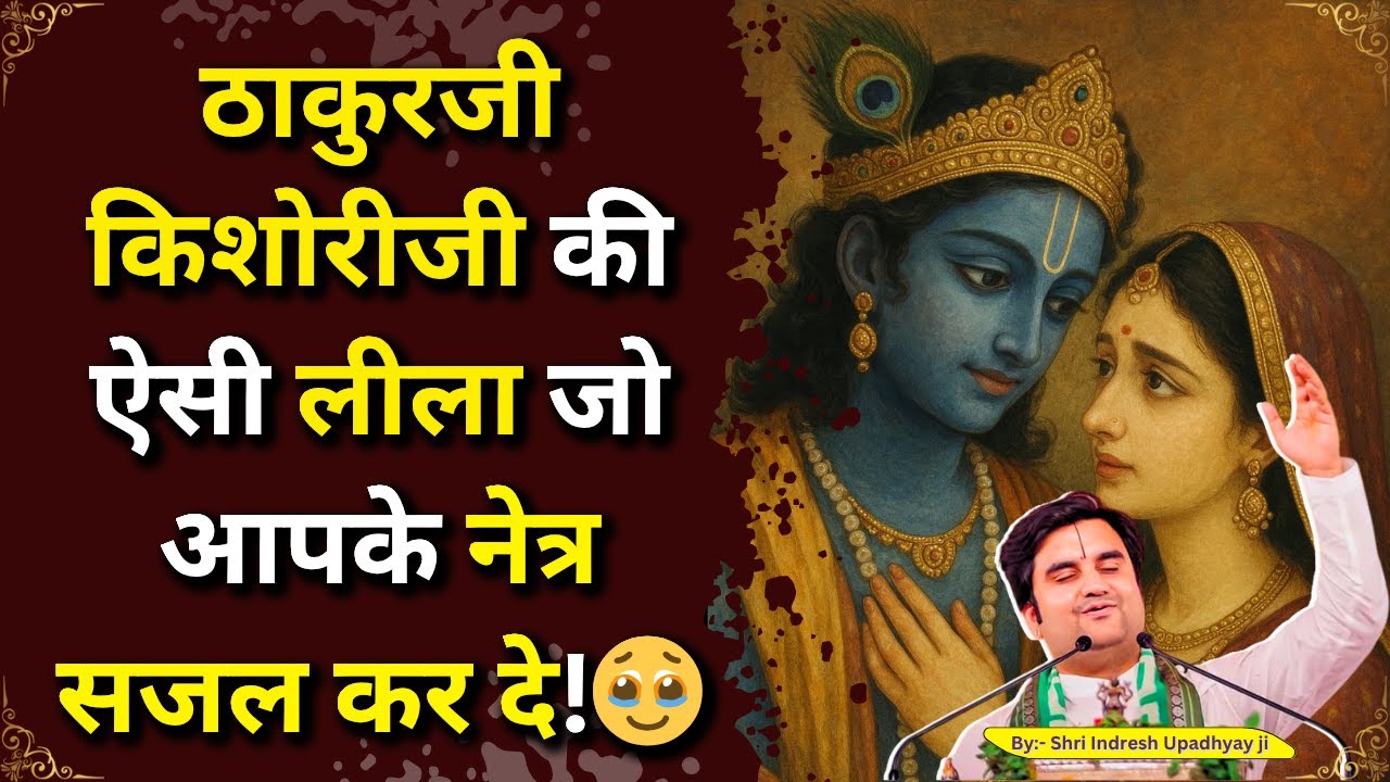 ठाकुरजी किशोरी जी की ऐसी लीला जो आपके नेत्र सजल कर दे!🥹