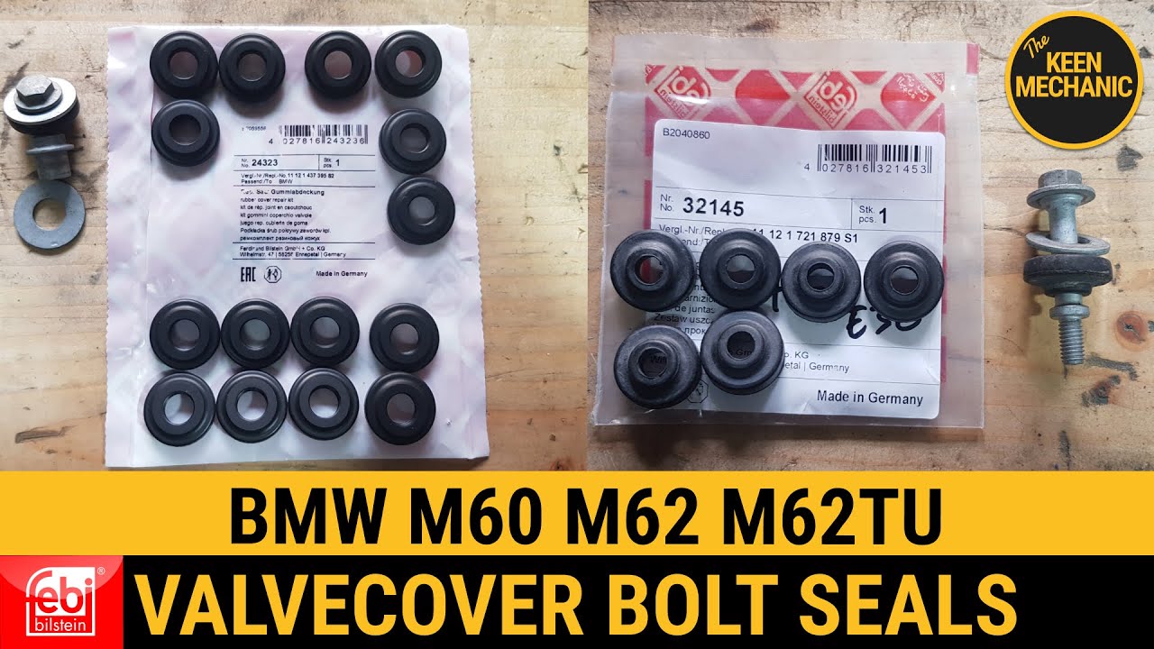 BMW E38 E39 valvecover bolt seals 740i 540i M60 M62 M62TU How to replace rocker cover gasket seals