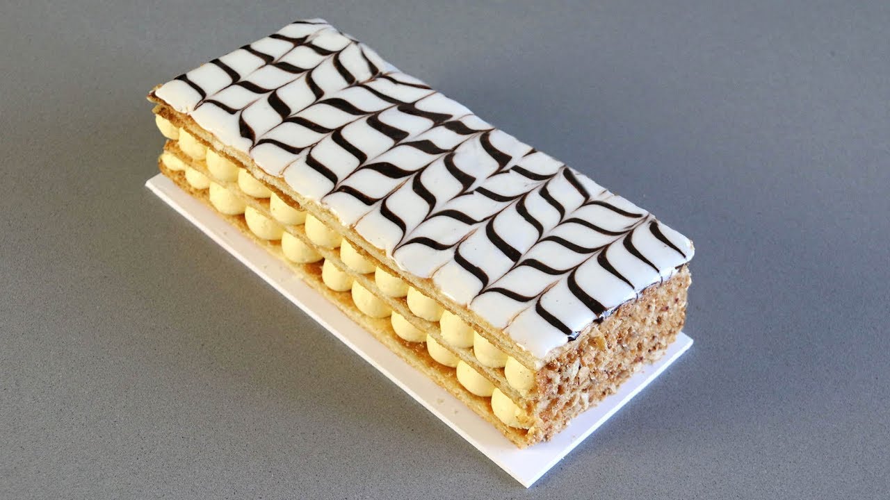 MIlhojas Napoleón con Mousseline de Vainilla - Mille Feuille (Napoleon) with Vanilla Mousseline