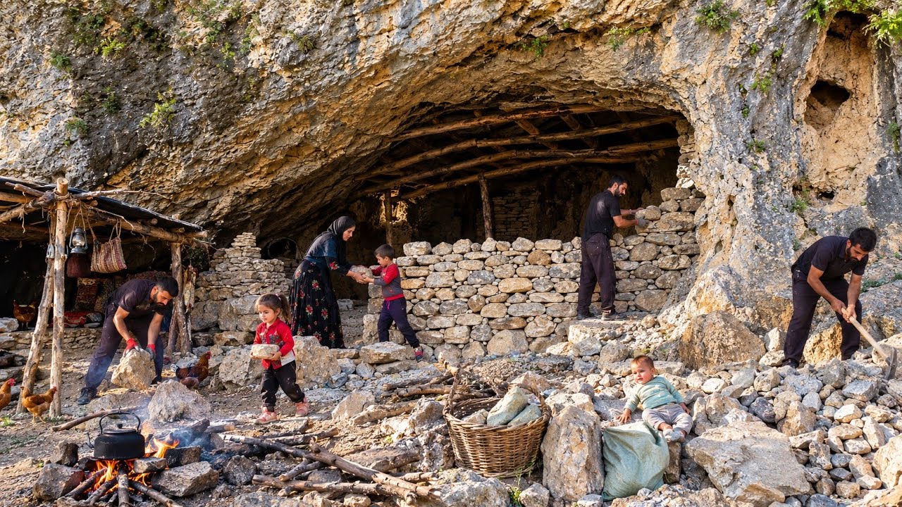 Real Nomadic Cave Life in Iran&rsquo;s Zagros Mountains | Can This Cave Become a Safe Shelter?