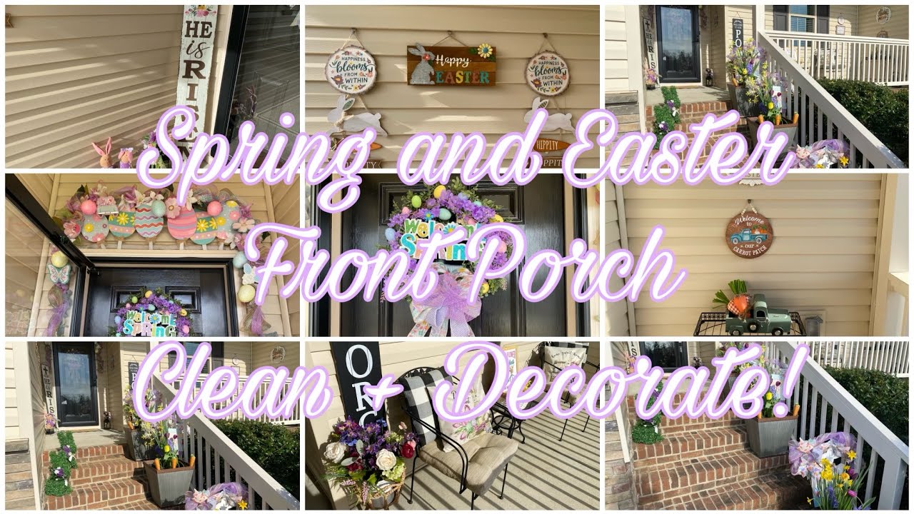 Spring and Easter | Front Porch Clean + Decorate With Me!