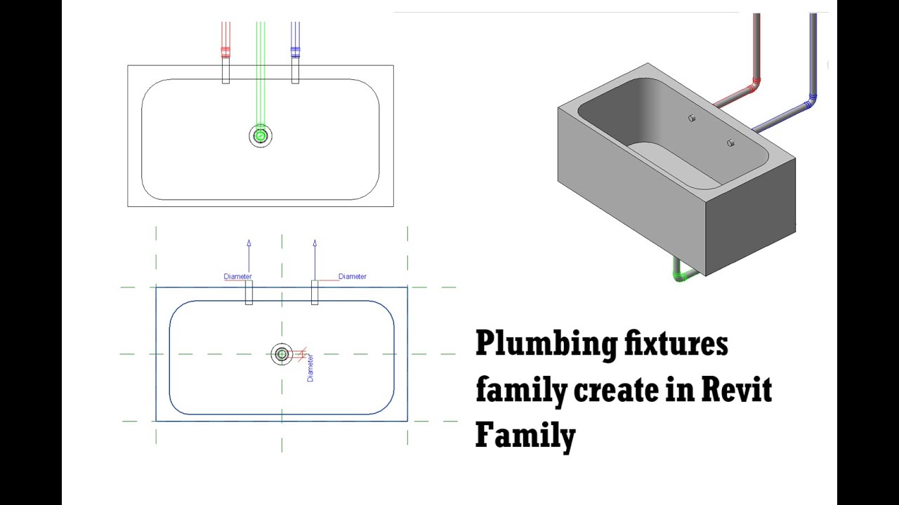 Plumbing fixtures family create in Revit