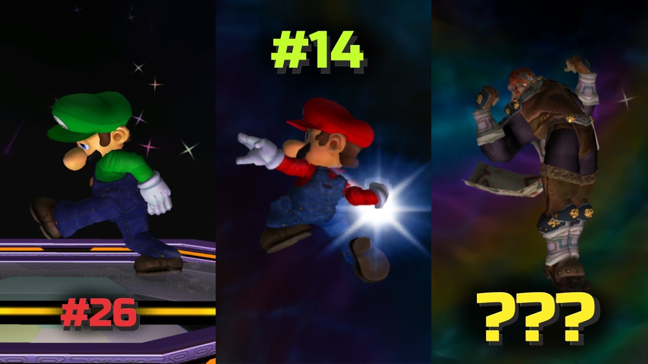 Every meteor smash in Super Smash Bros Melee from weakest to strongest