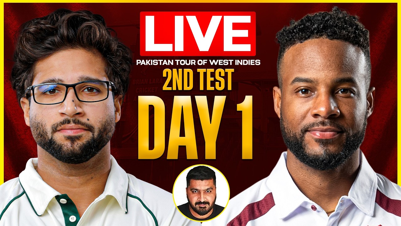 PAK vs WI Live Match Today: Pakistan vs West Indies 2nd Test Day 1 | Trinidad | Cricket | Score |