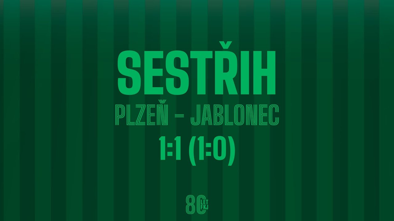 SESTŘIH: FC Viktoria Plzeň - FK Jablonec 1:1 (1:0)