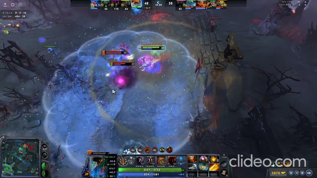 Dota 2 Magic Lifestealer 2mins + full fight 1v5 (dieback)