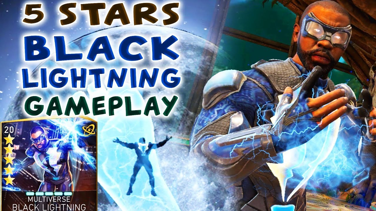 Injustice 2 Mobile. 5-STARS Black Lightning Gameplay / Review. Is He Good Against Brainiac Hazards?