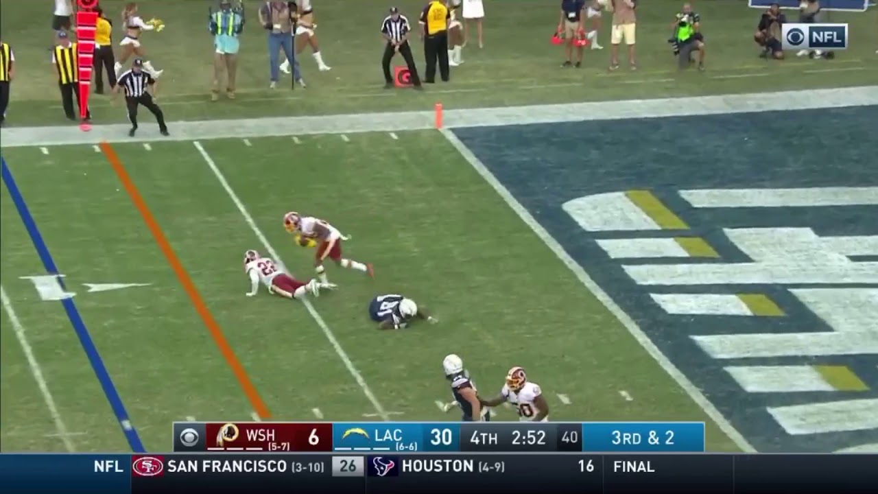 Bashaud Breeland&rsquo;s 96-Yard Pick Six | Redskins vs Chargers Week 14