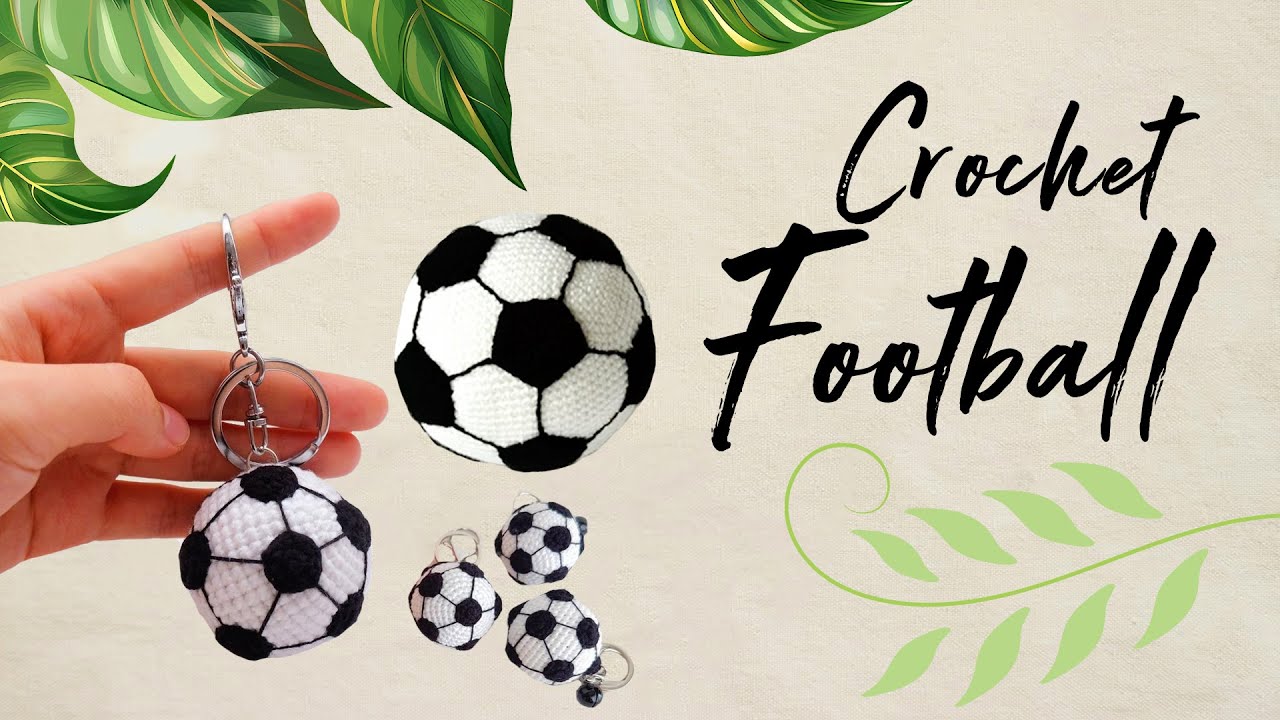 How To Crochet Football Keychain️⚽Ball Amigurumi | Móc Khóa Quả Bóng Đá | Linh Len