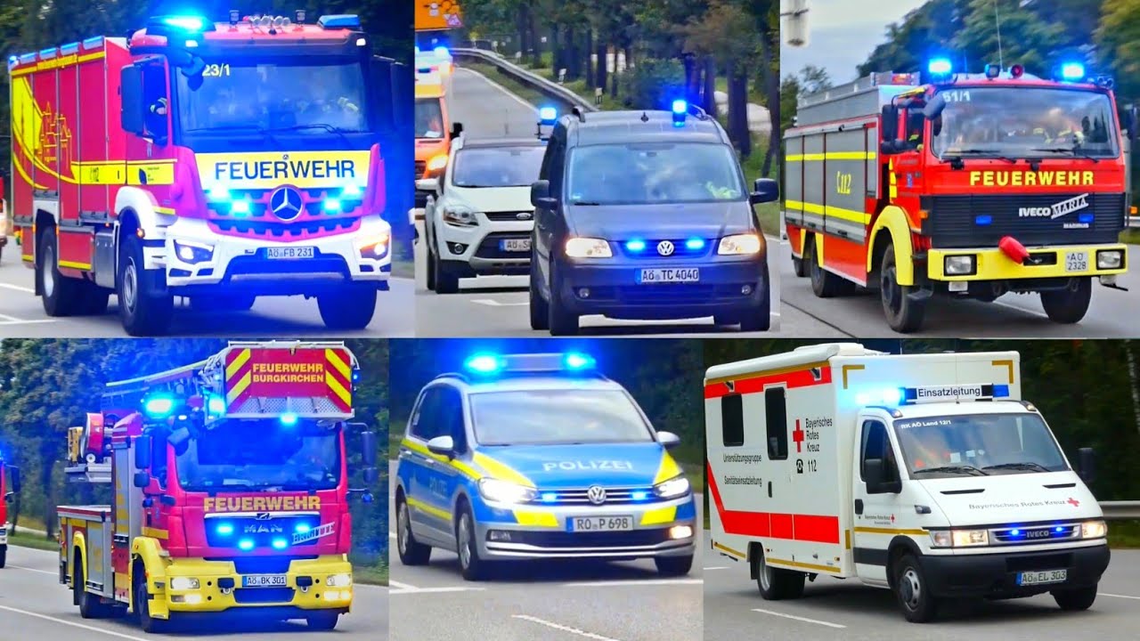 Feuerwehr, Polizei & Rettungsdienst im Einsatz - Gro&szlig;&uuml;bung OMV Raffinerie Burghausen 