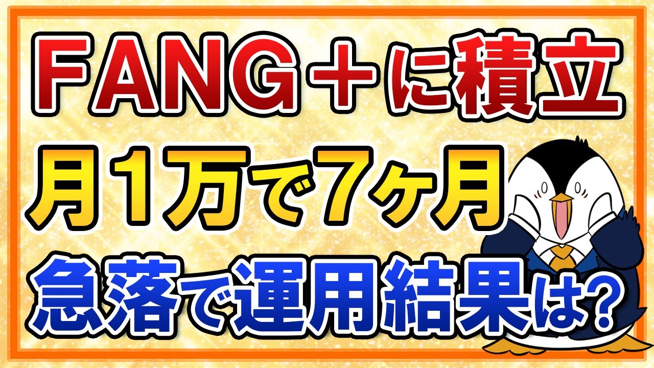 【急落】FANG+に積立したらどうなる？月1万で7ヶ月の運用結果を公開