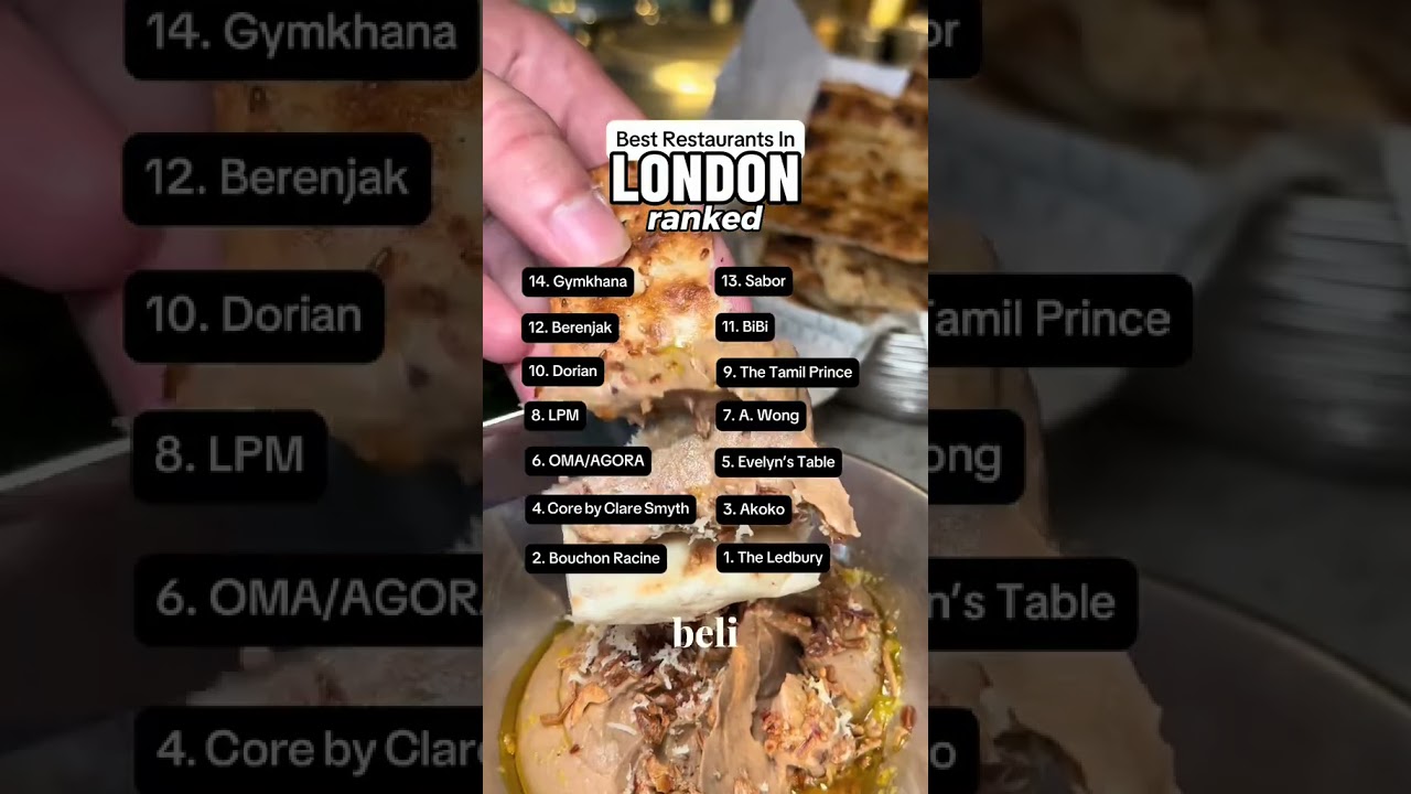 TOP 14 LONDON RESTAURANTS?