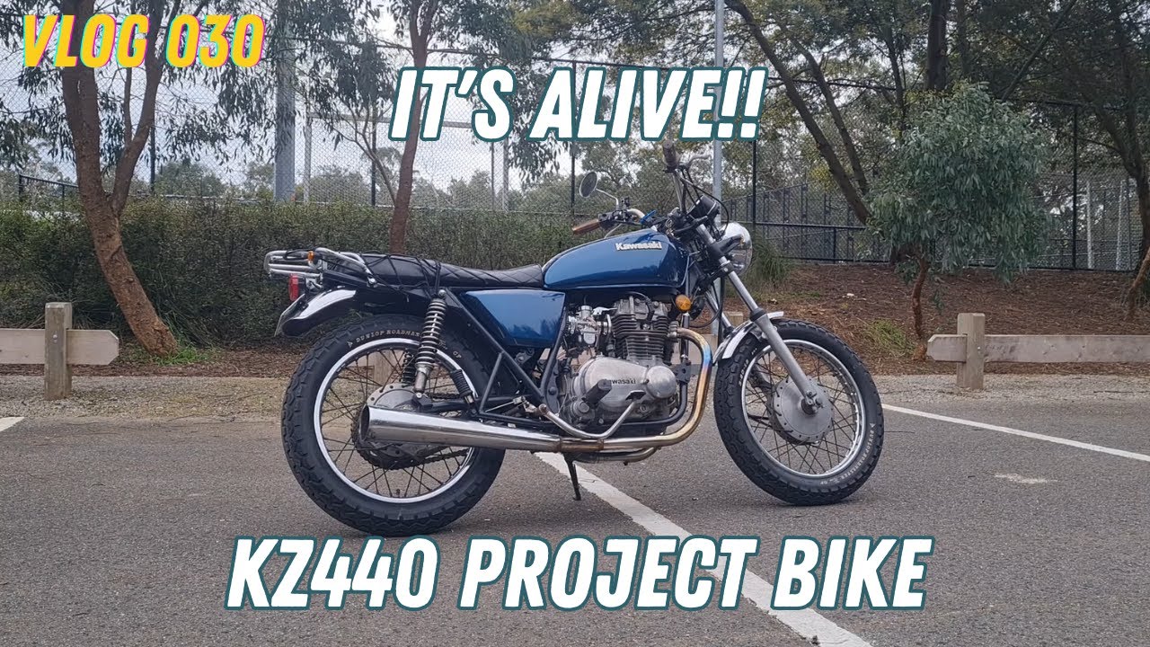 The Bike is Running! Kz440 with Mikuni Carbs [ KZ440 Project Bike ]