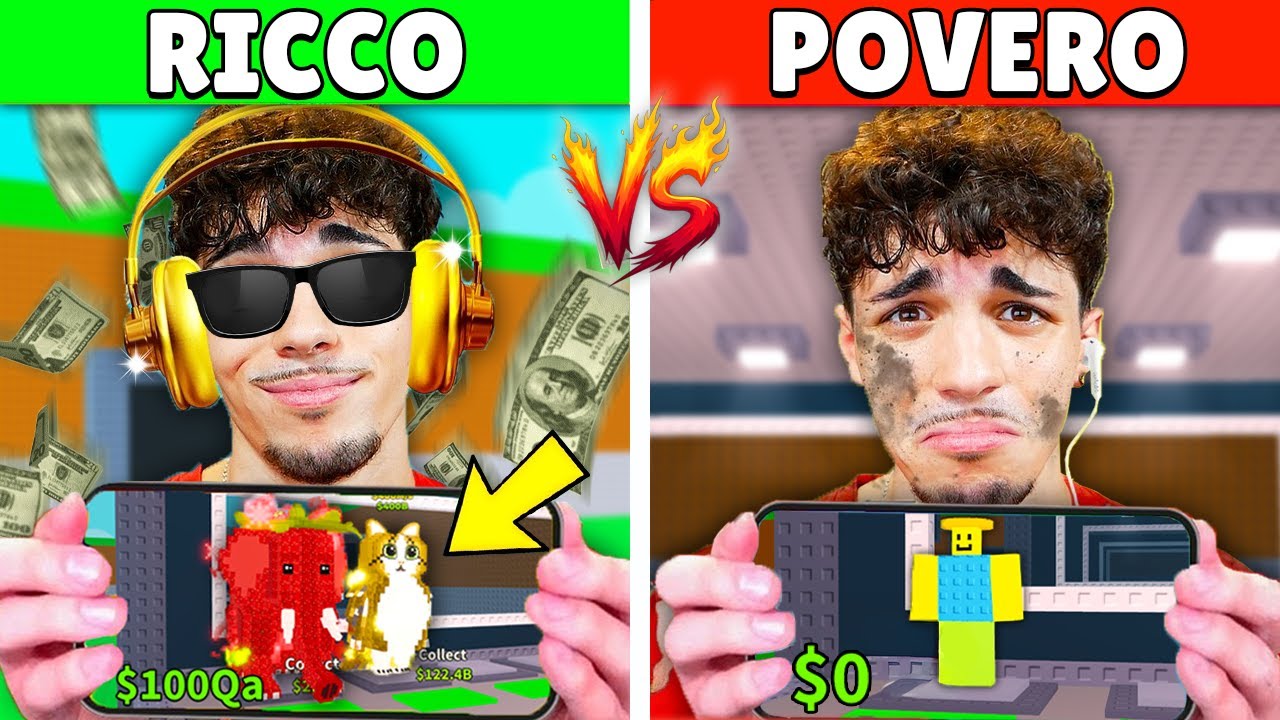 RICCO vs POVERO su STEAL A BRAINROT! 🤑🆚☹️ CHI è IL PIÙ FORTE?