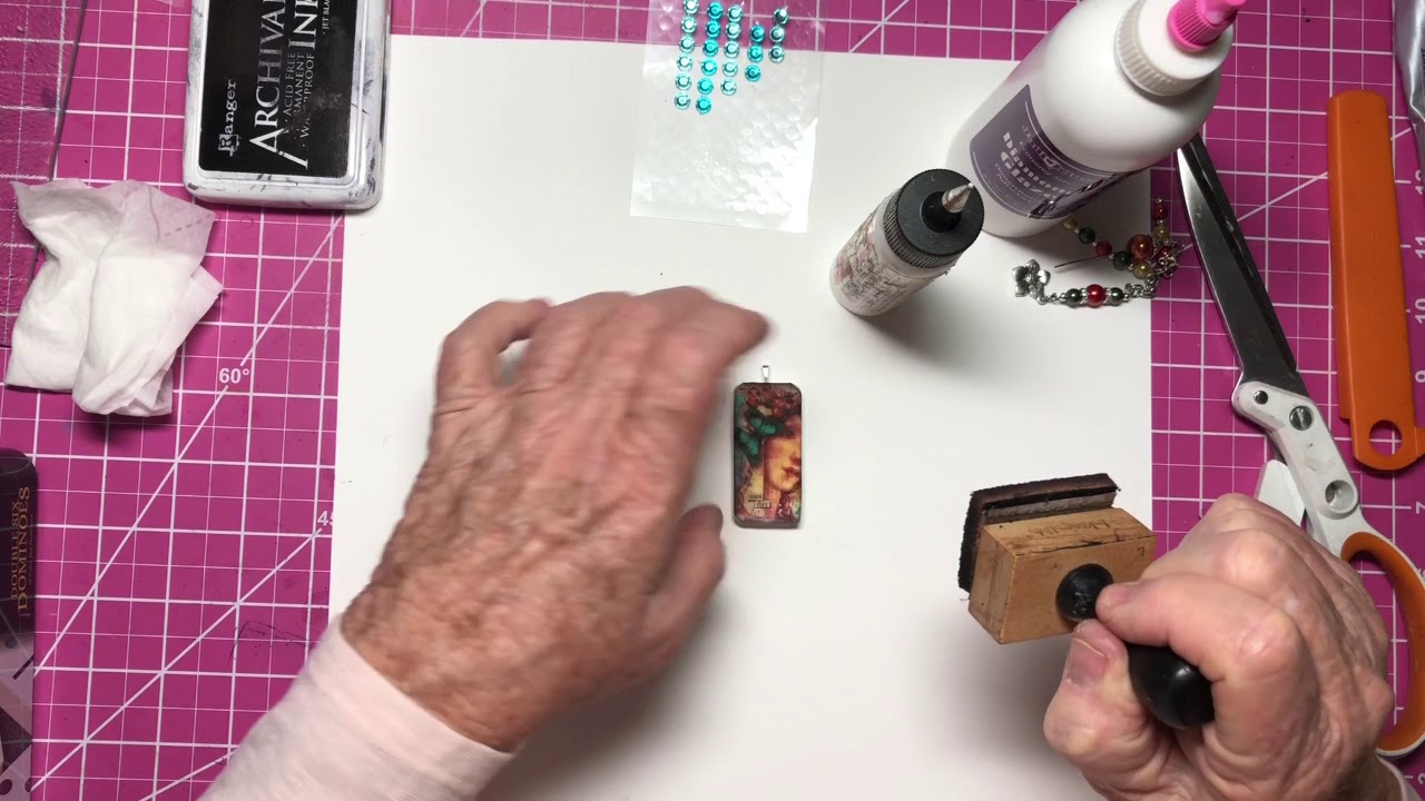 Tutorial Making Altered Domino Charms for Junk Journals
