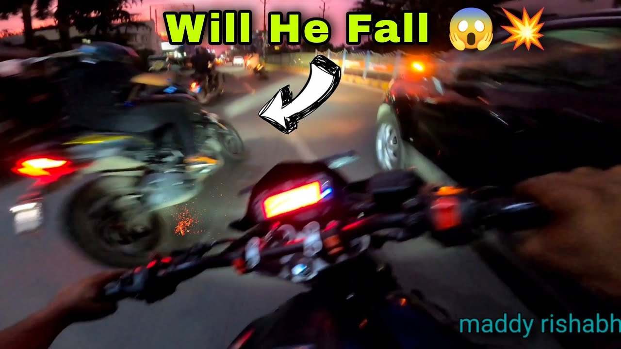 Will he Fall 😱| Fire street Race💥 | Close calls | Fz  V.2⚡ Dominar 400 ⚡ R15 V3 |