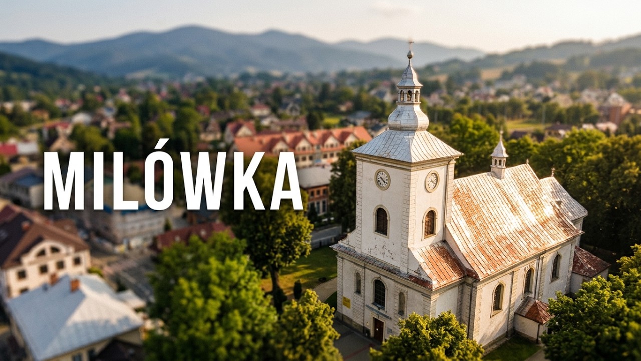 Mil&oacute;wka, centrum, widok z lotu ptaka