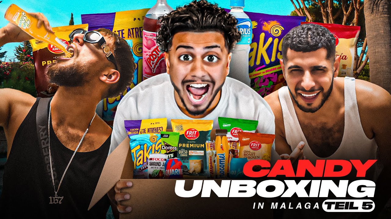 EMRE UND HASSUNA MÜSSEN KOTZEN 🤮 Spanische Süßigkeiten Unboxing mit Icon 6 Künstlern 🇪🇸⭐️