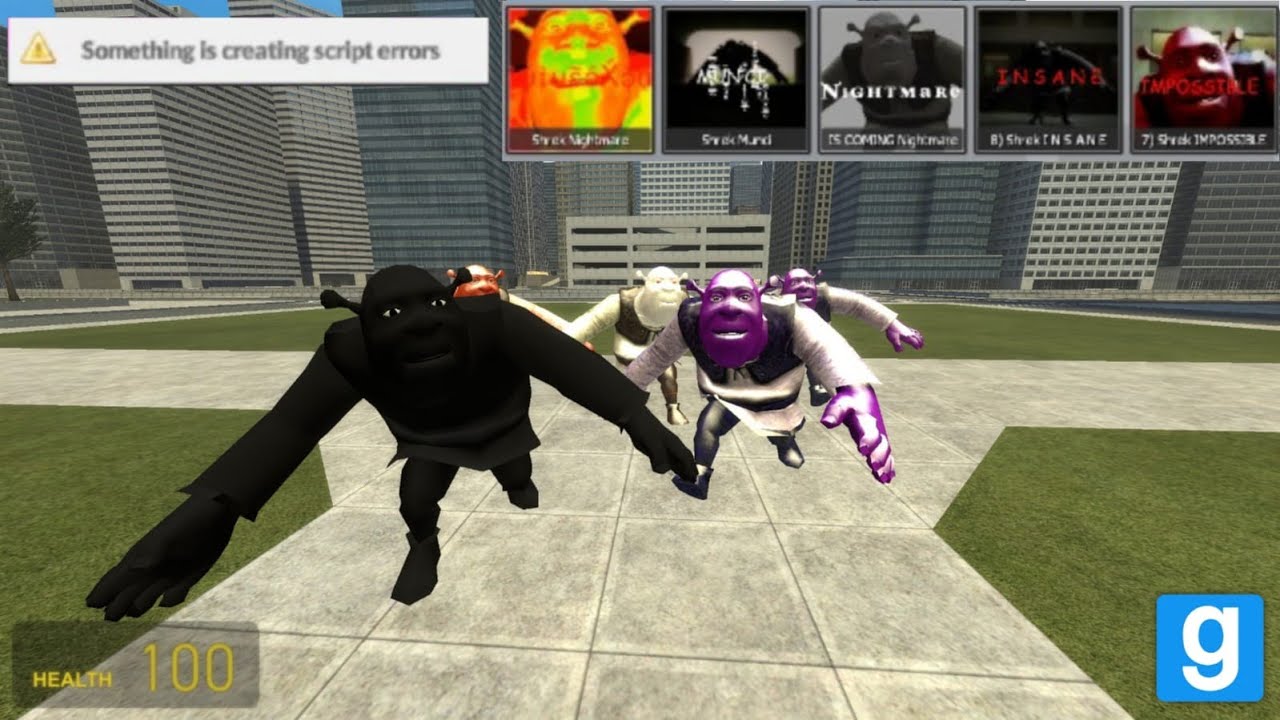 THE SHREK INSANE, NIGHTMARE, FOG IS COMING, MUNCI AND IMPOSSIBLE IT'S MADLY! | Garry's mod