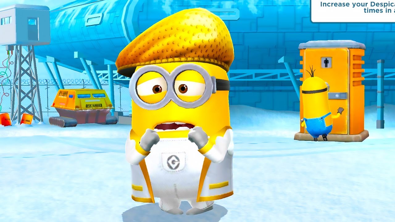 Singer Minion Completed lvl 398 - Arctic Base with Props  ! Minion Rush game HD