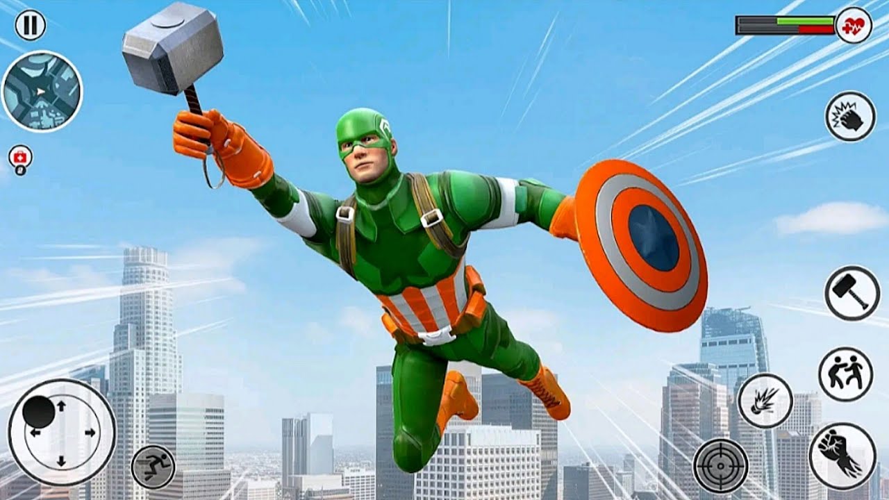 Rope Captain Superhero Fight Crime City - Android Gameplay
