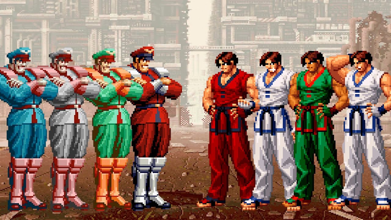 [KOF Mugen] M.Bison Team vs Kim Kaphwan Team