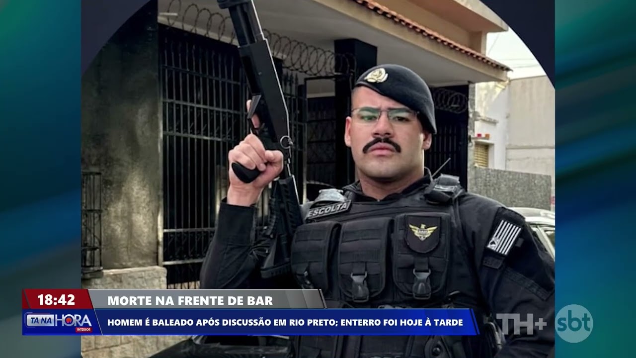 Empresário assassinado na frente de bar em Rio Preto foi enterrado à tarde; assassino segue foragi
