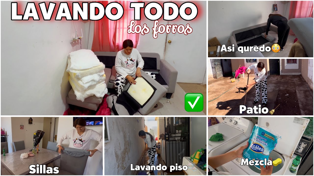 COMPRE CASA🏡o un TERRENO⛰️?les cuento todo/Lave🧺🫧por primera vez la SALA NUEVA😱/día productivo💪🏻🧽