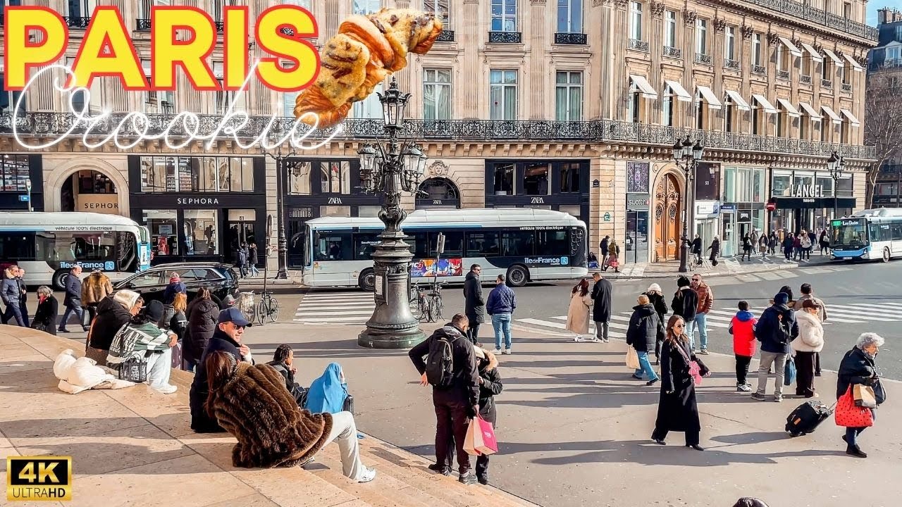 Paris, France 🇫🇷 - 4K PARIS Morning Stroll 🍪🥐 22 January 2025 Paris walk ❤️ With Captions
