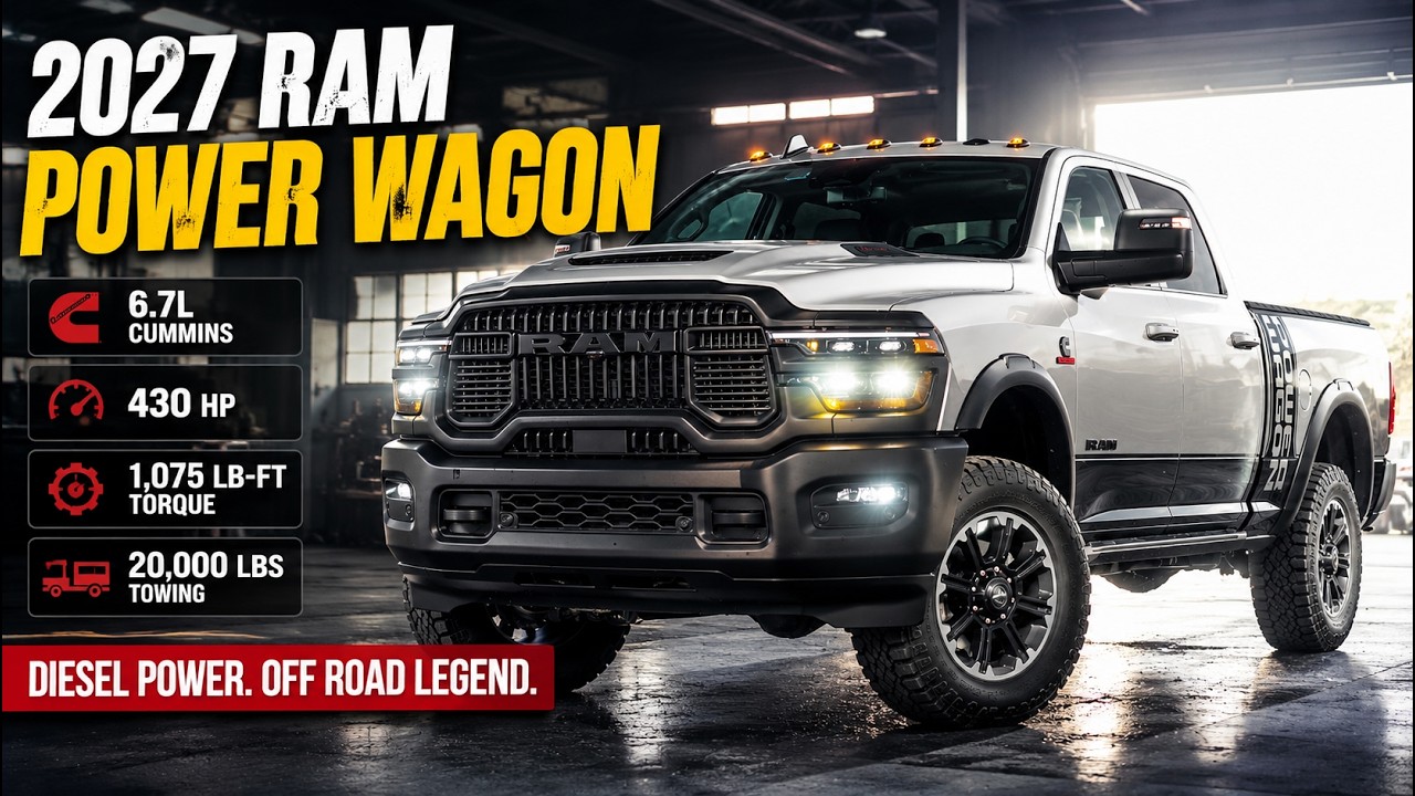 Ram Power Wagon 2027 года получит дизельный двигатель Cummins