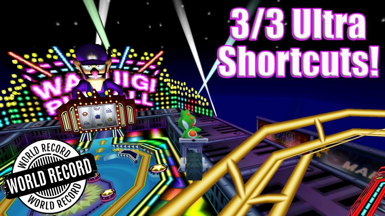 Mario Kart DS Waluigi Pinball Shortcut 3lap 1:35:202 [Former World Record]