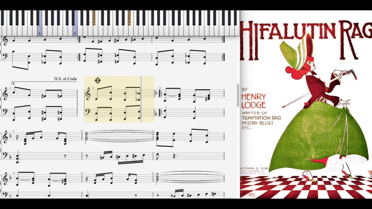 Hifalutin Rag - Henry Lodge (1918, Ragtime piano)