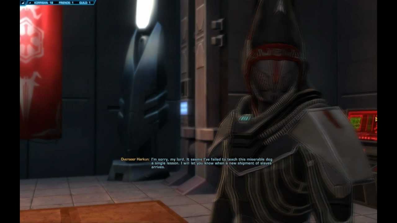 SWTOR-Best Sith Inquisitor Cutscene-HD 1080p-Killing Overseer Harkun