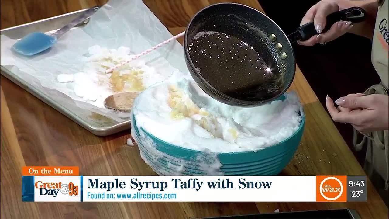 How to make maple syrup candy using fresh snow