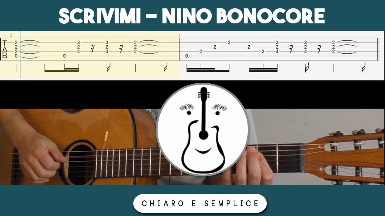 Scrivimi (Nino Buonocore) - Tutorial Chitarra Accordi