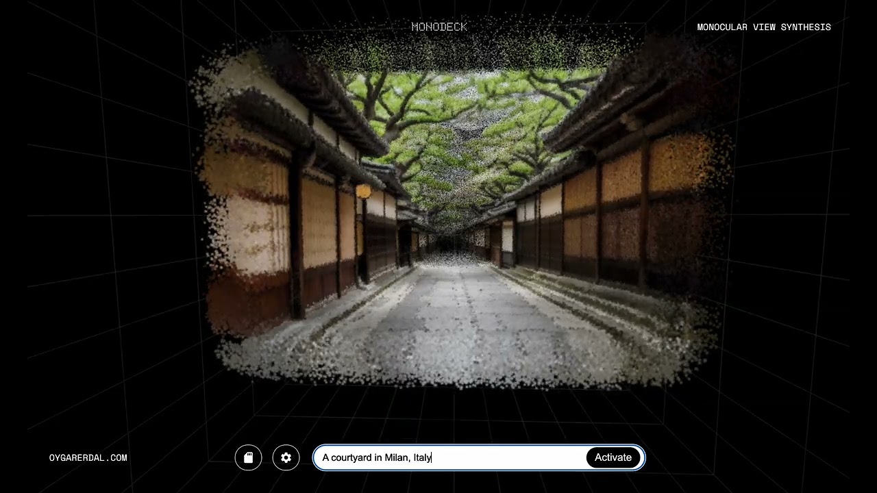 MonoDeck - Creating gaussian splats using Apple's SHARP model