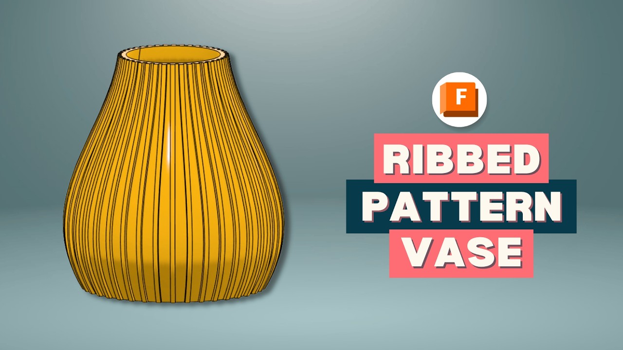 Ribbed Vase | Beginner CAD Tutorial in Fusion