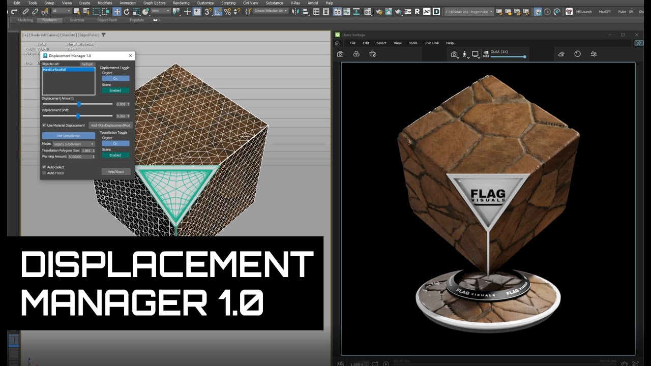 NEW TOOL - Displacement Manager 1.0 (3dsmax & Chaos Vantage)