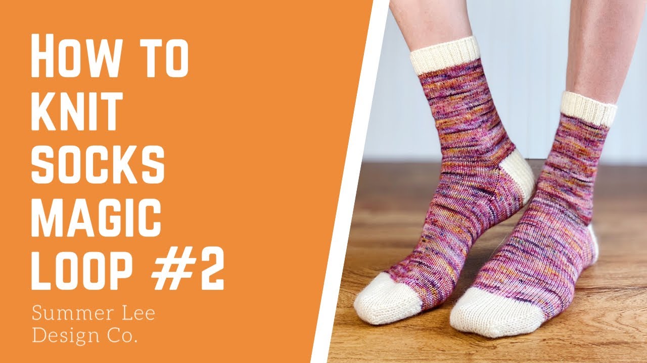 How to Knit Socks Magic Loop: #2 - Knitting the Cuff and Leg | Summer Lee Design Co.