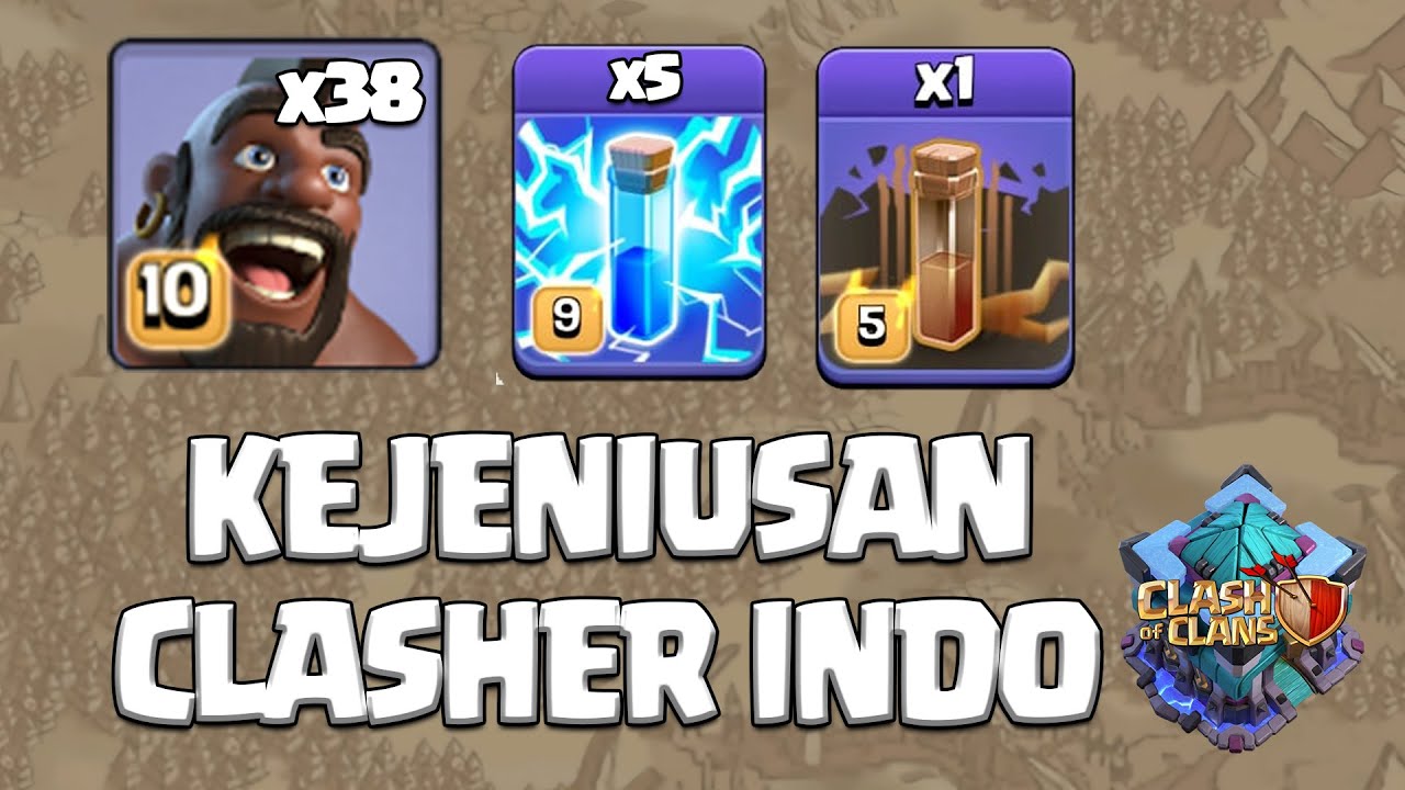 KEJENIUSAN CLASHER ATTACK TH 13 COC INDONESIA