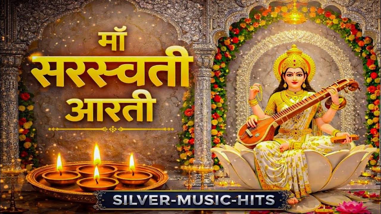 #video ~ माँ सरस्वती आरती | Maa Saraswati Aarti | विद्या की देवी सरस्वती | SILVER-MUSIC-HITS #song 