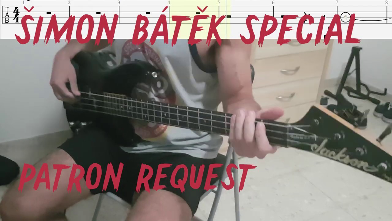 Roxette - Fading Like A Flower Bass Cover With TABS on screen