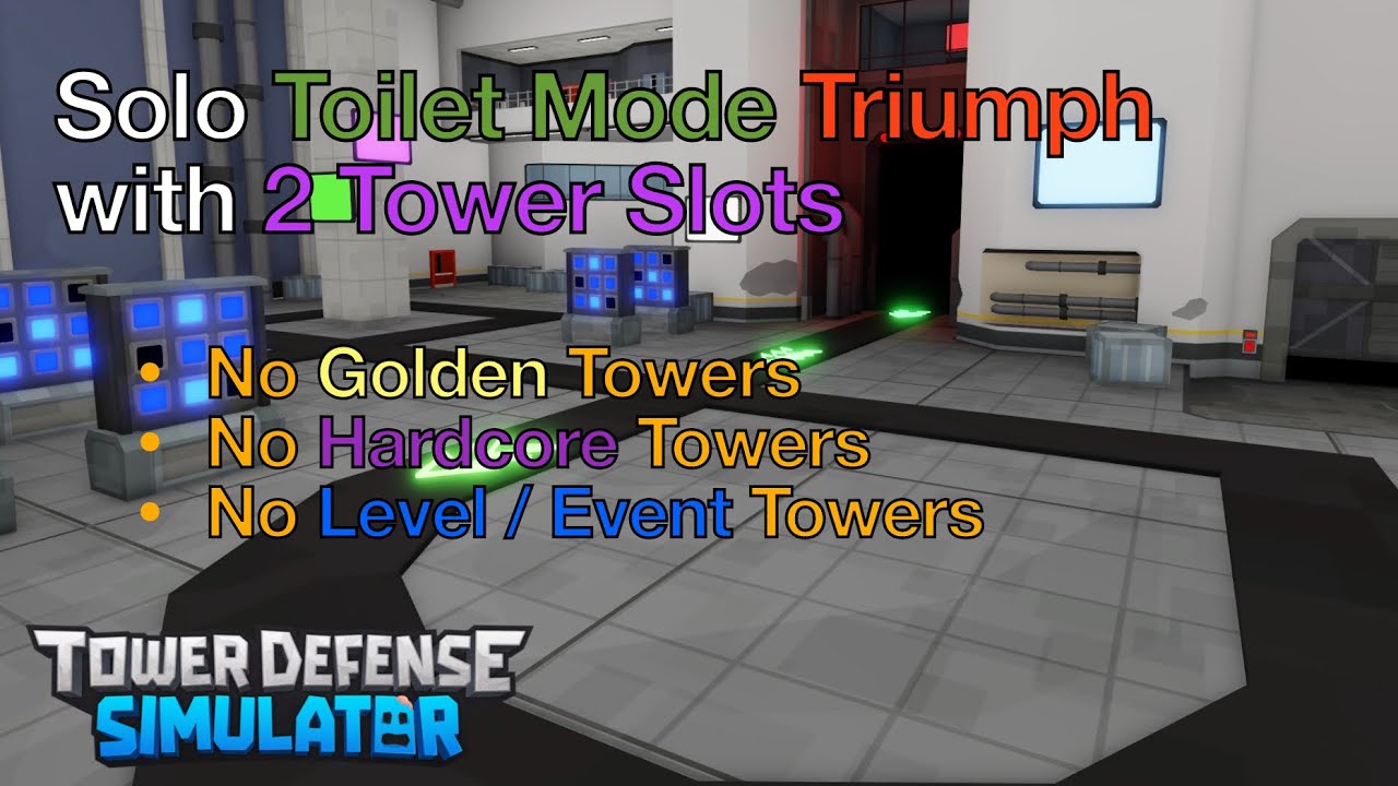 Solo Toilet Mode Triumph with 2 Tower Slots | Tower Defense Simulator