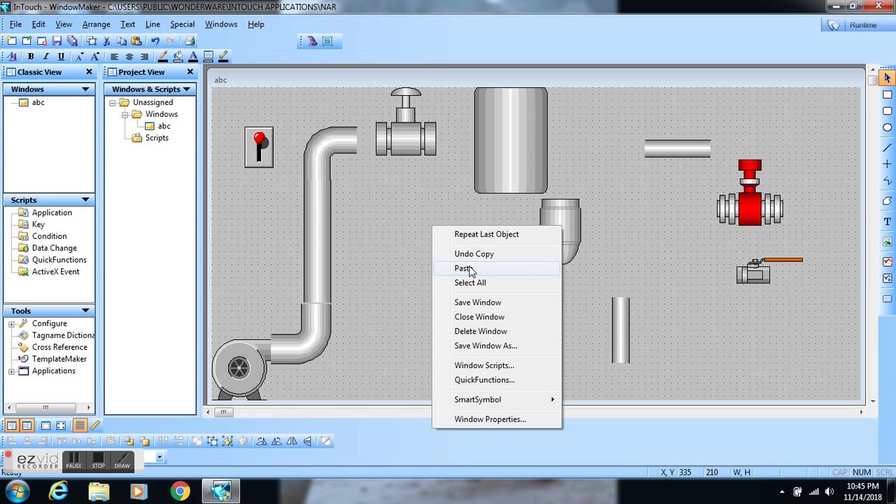 SCADA - INTOUCH - Basic water distribution program