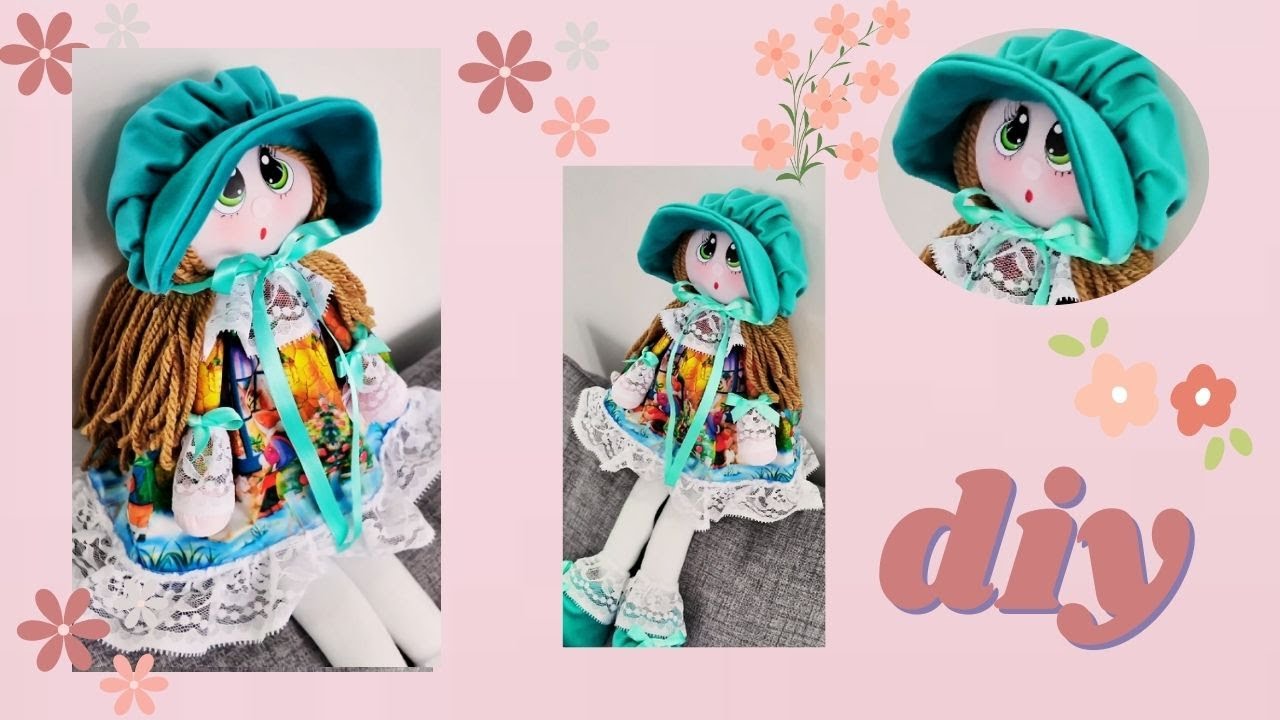 Realiza con lata y rollos de cartón MUÑEQUITA  con Gorrito verde🌼🌻🌺/DIY  REGALAR o Decorar